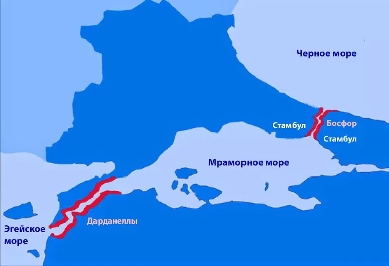 Проливы Босфор и Дарданеллы закрыты