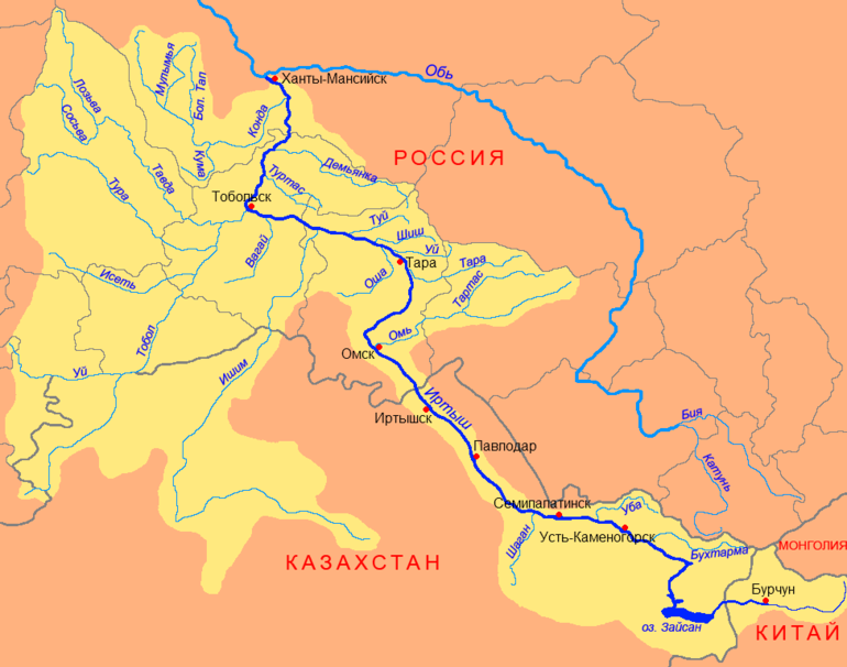 География реки Иртыш