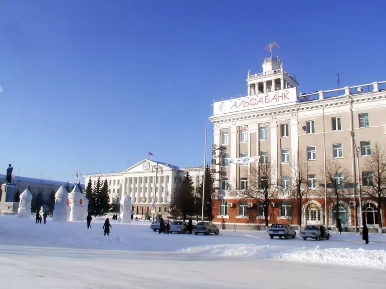Город Курган зимой