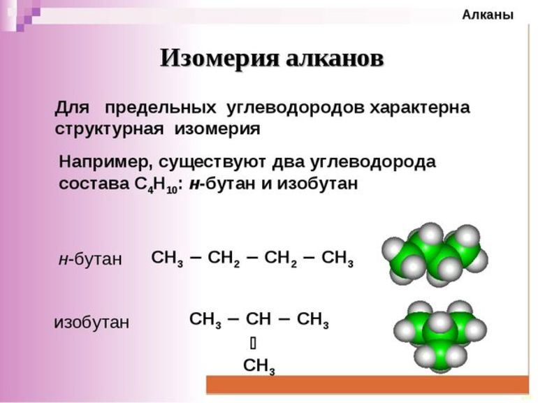 Изомерия реакции. Номенклатура и изомерия предельных углеводородов. Изомерия алканов с примерами. Структура изомеров алканов. Типы изомерии алканов.