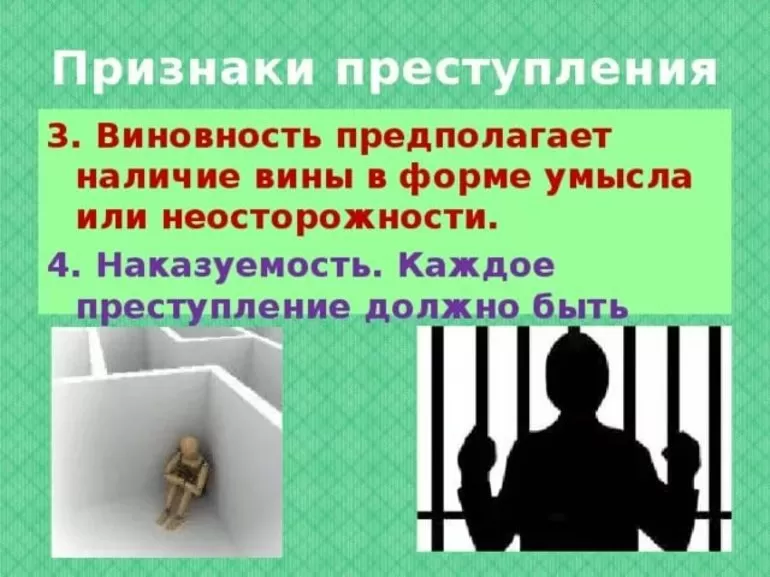 Наказания по статьям уголовного кодекса