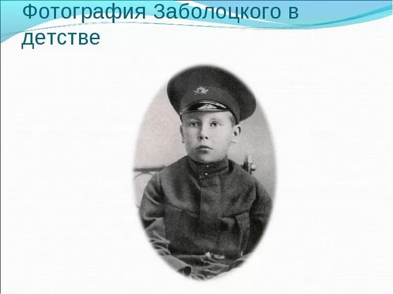 Николай заболоцкий детство
