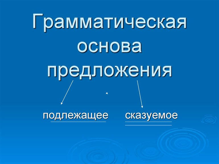 Грамматическая основа предложения в русском языке