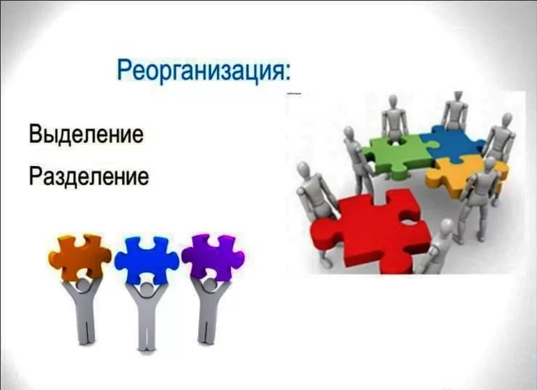 Реорганизация юридического лица: формы и виды