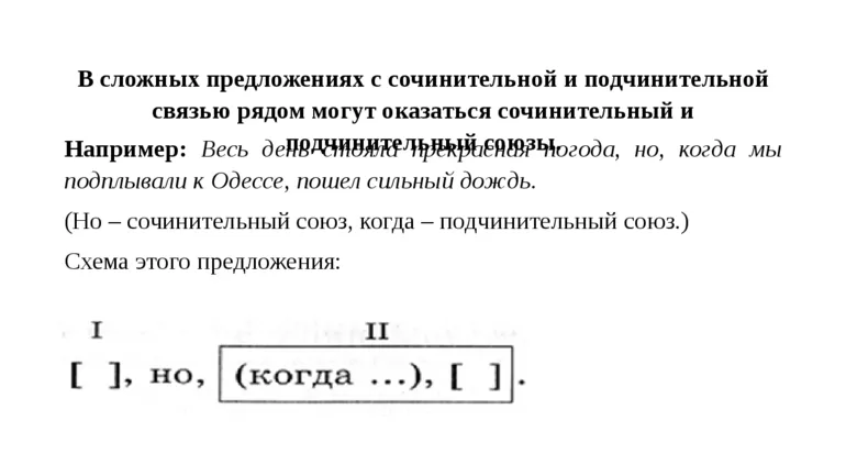 Сложные предложения смешанный тип