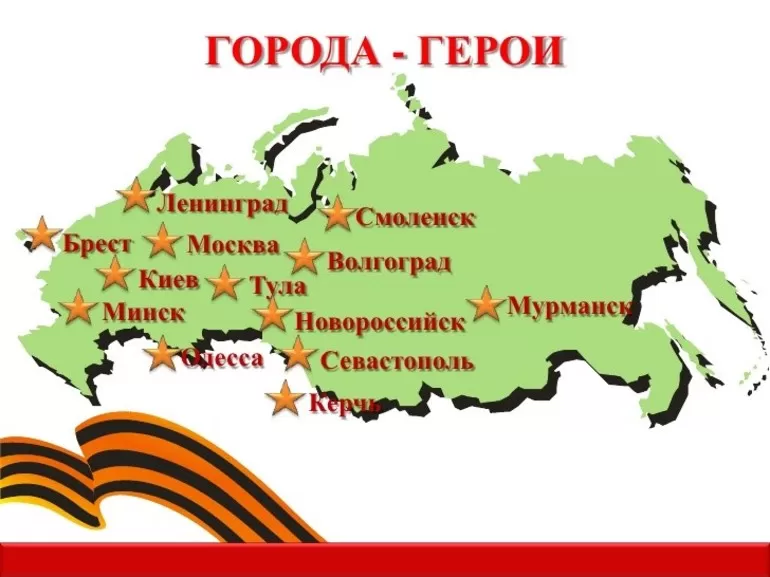 Количество городов героев