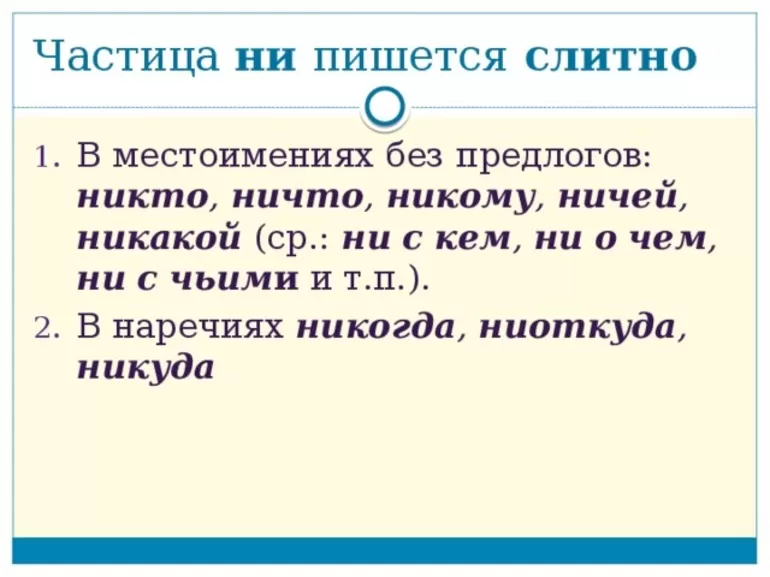 Ни раздельно или слитно пишется