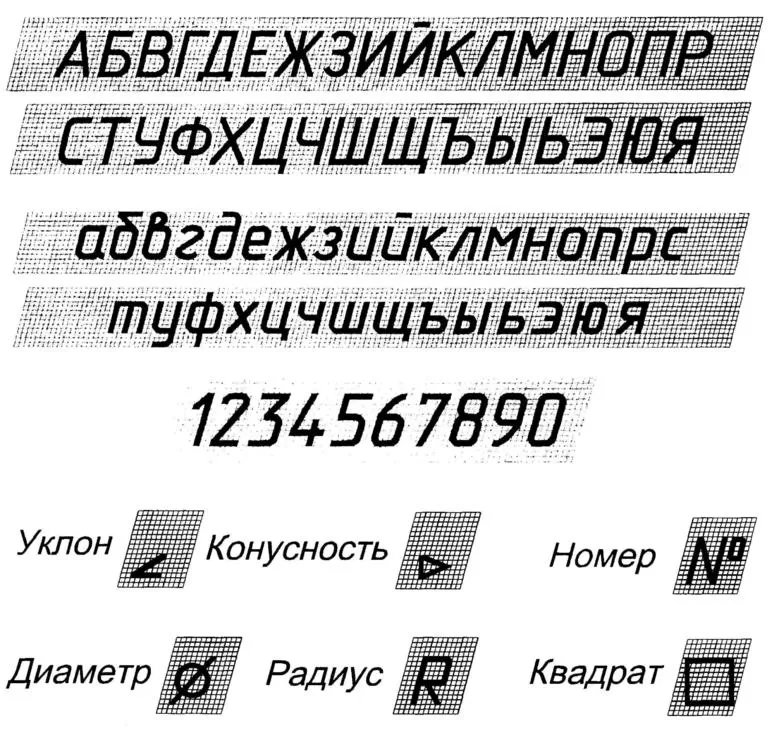 Гост буквы и цифры чертежного шрифта