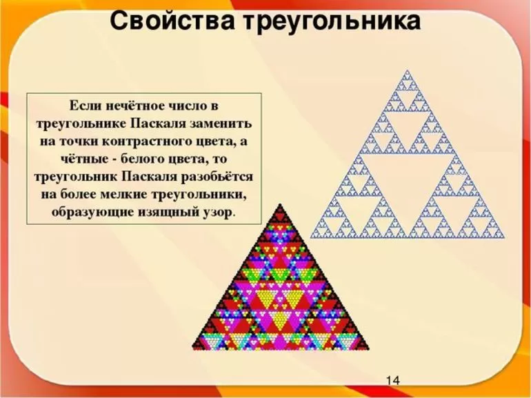 Треугольник Паскаля - арифметические действия