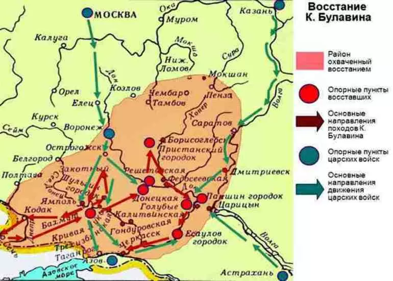 Ход восстания Булавина