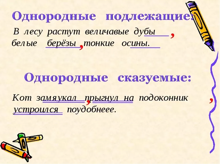 Разбор предложения на члены