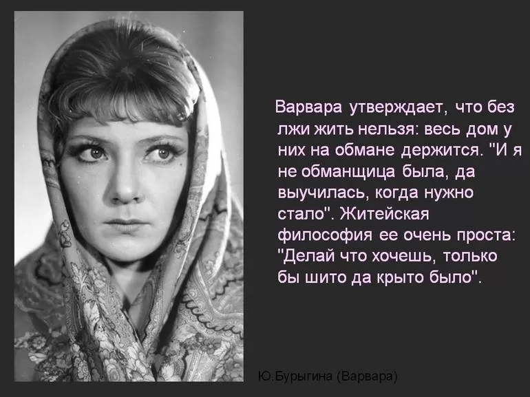 Варвара и её отношения с матерью и Катериной