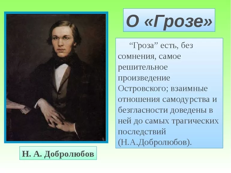 Версии создания пьесы «Гроза»