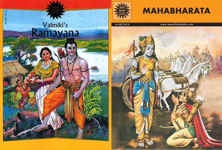 Поэмы «Махабхарата» и «Рамаяна». 