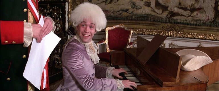 Моцарт — молодой композитор и главный положительный персонаж