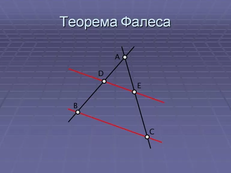 Краткое описание теоремы Фалеса