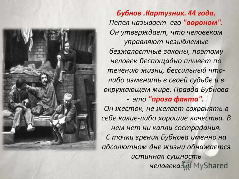 Прошлое и настоящее героя Бубнова