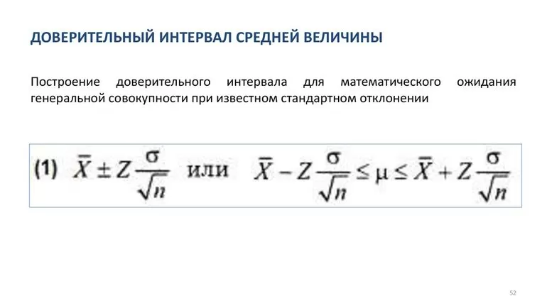 Определение вероятности методом доверительного интервала