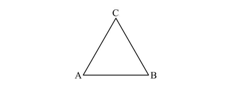 Произвольный треугольник со сторонами а, b и с 