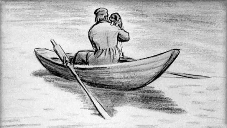 Герасим топит Муму