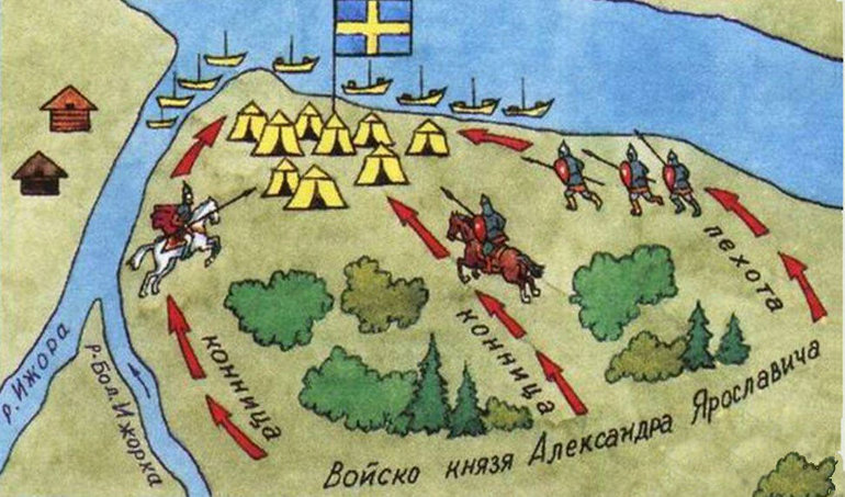 Атака новгородцев на шведов