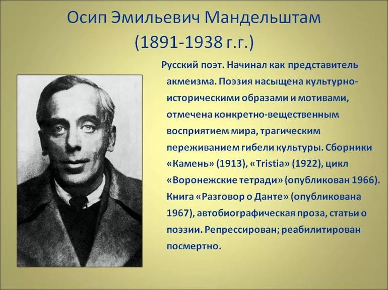 Начало литературной деятельности Осипа Мандельштама