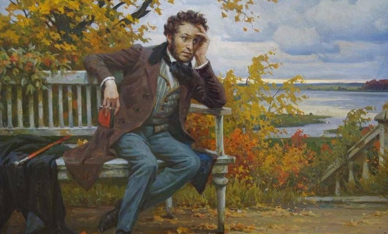 Пушкин страдает от горя и любви
