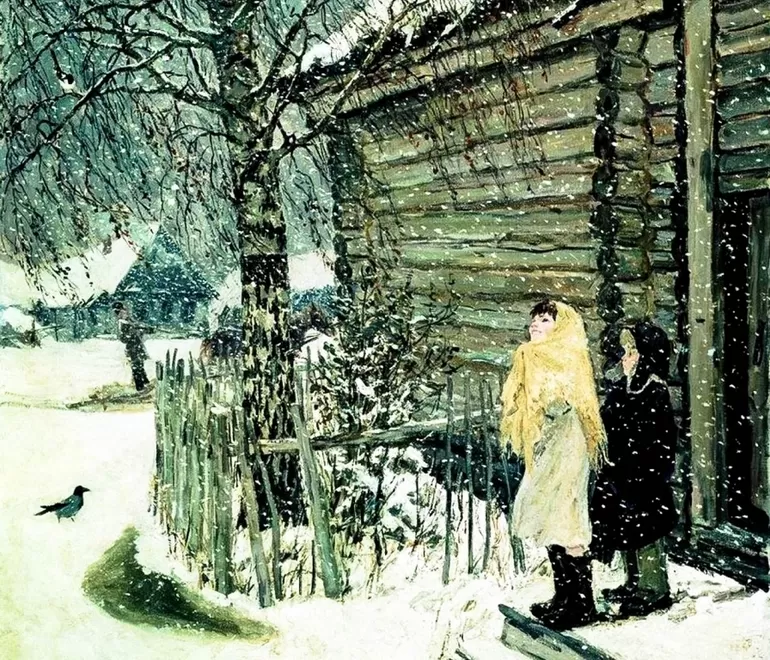 Картина Пластова Первый снег