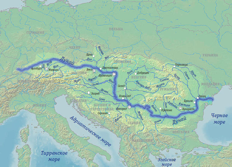Питание реки Дунай