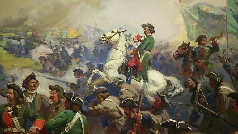 Победа Петра под Полтавой в 1709 году