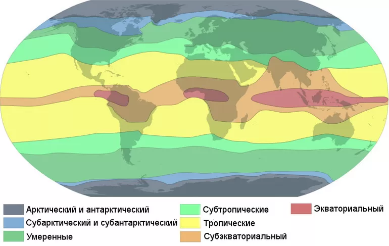 Особенности субэкваториального пояса