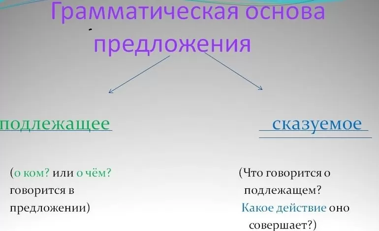 Грамматическая основа предложения