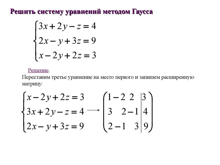 Метод Гаусса