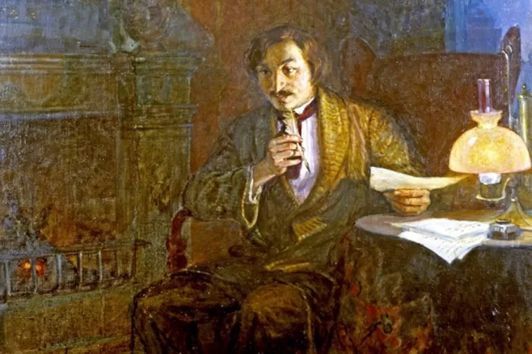 Гоголь пишет книгу