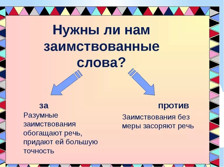 Понятия иноязычного происхождения