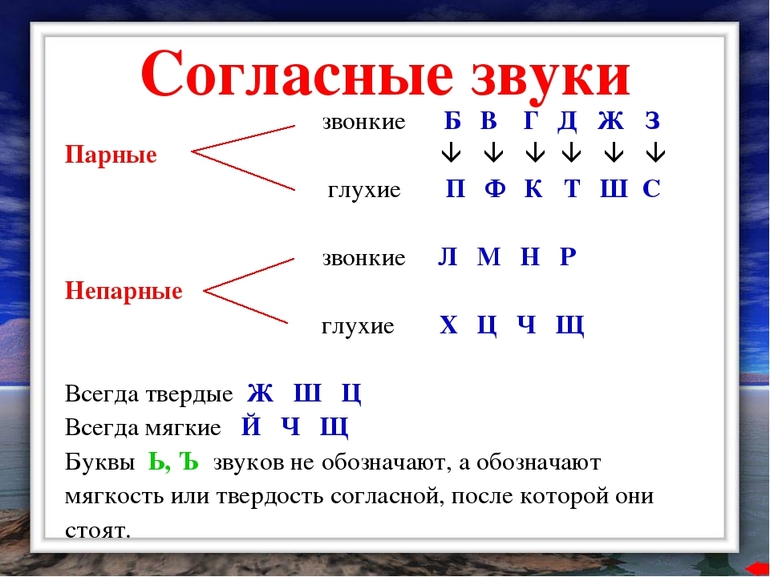 Согласные в русском языке