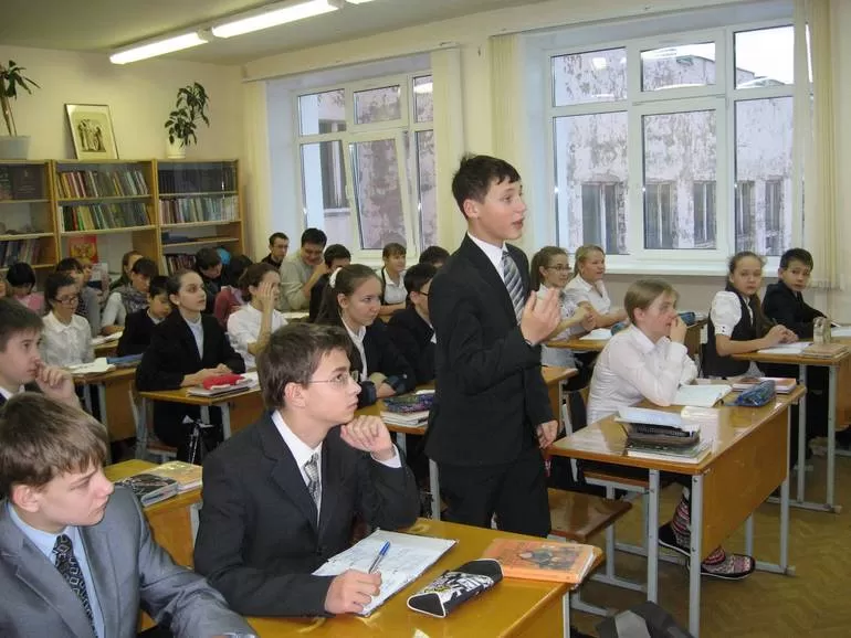 На уроке