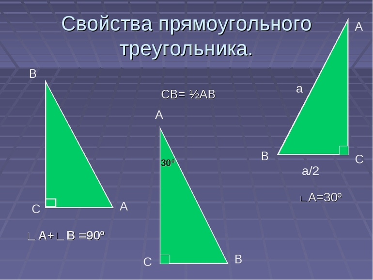 Площадь прямоугольного треугольника 