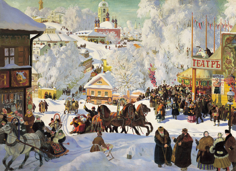 Картина Кустодиева «Масленица»