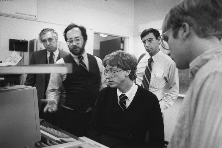  Билл Гейтс на первых курсах университета 