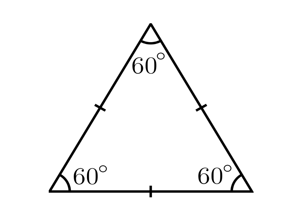 Максимальное количество углов в треугольнике. Равносторонний треугольник 60 градусов. Углы равностороннего треугольника. Треугольник рисунок. Углы равностороннего треугольника равны 60.