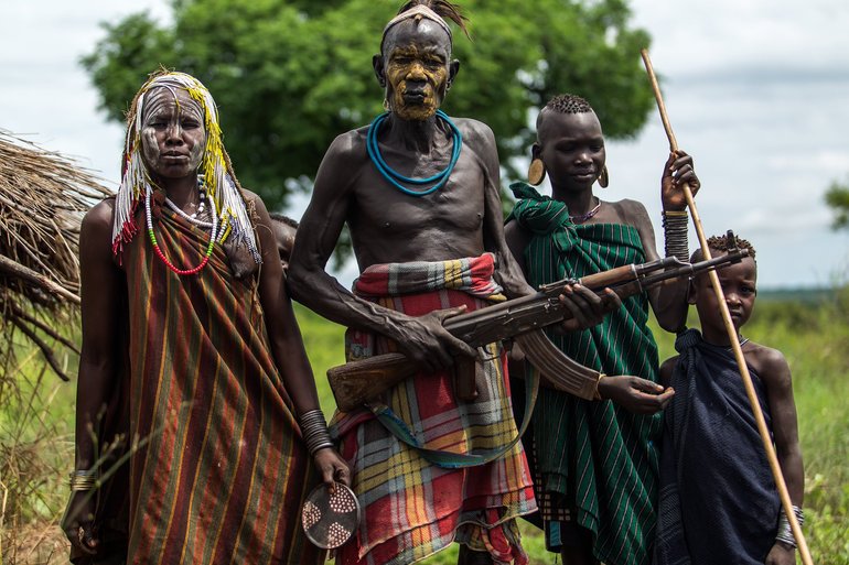 Жизнь коренных диких племен Африки
