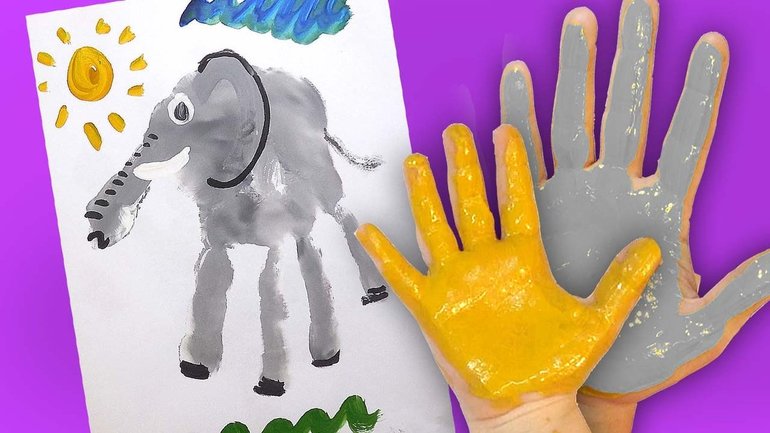 Рисование пальчиками и ладошками для детей