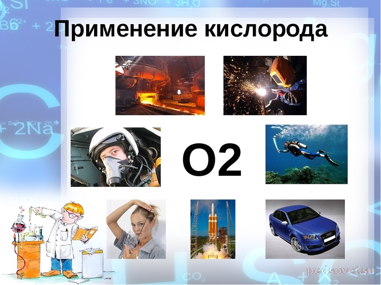 Схема применения кислорода