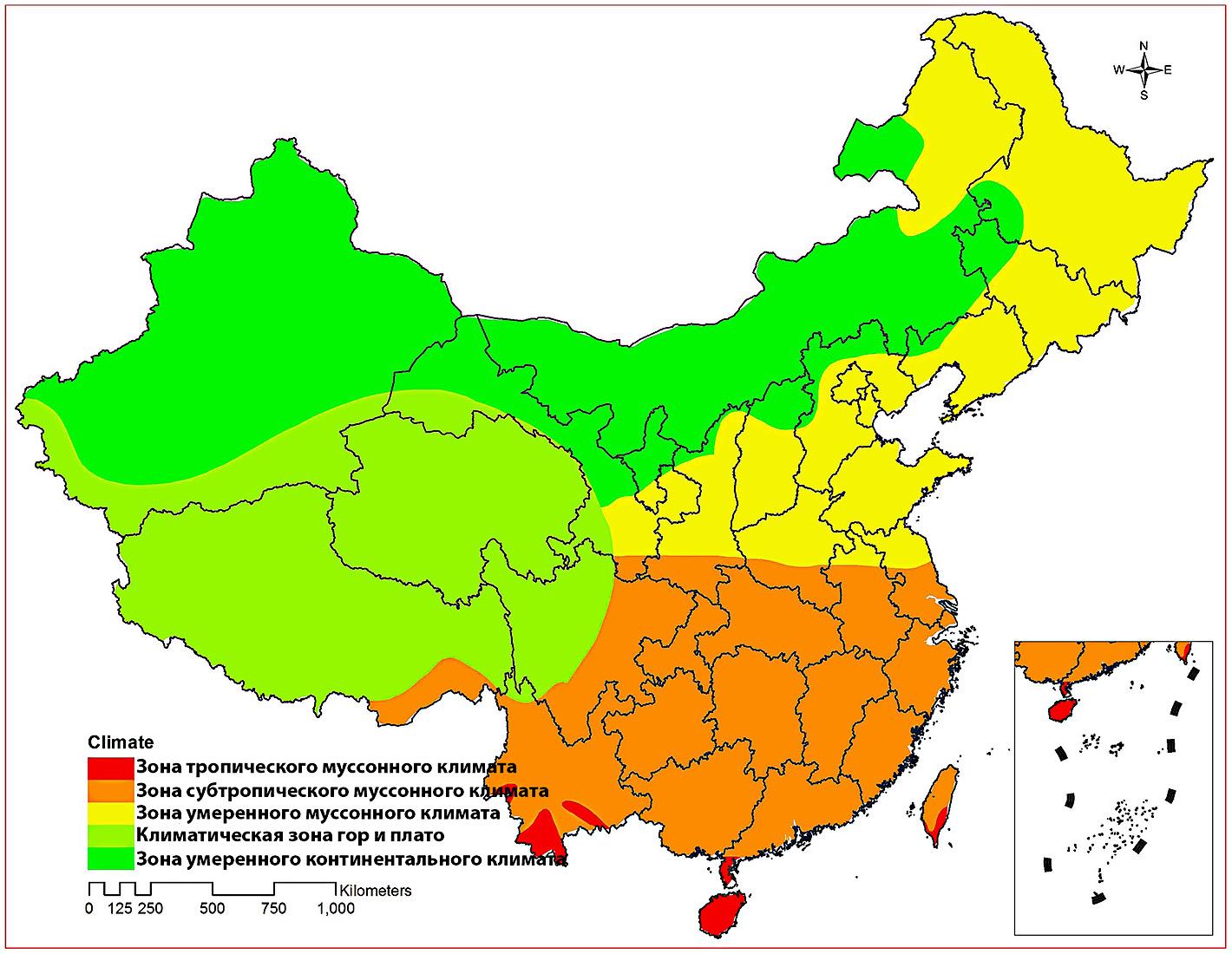 Климатические условия в разных частях китая. Климатические зоны Китая карта. Климатические зоны Китая. Природные зоны Китая карта. Климатические пояса Китая.