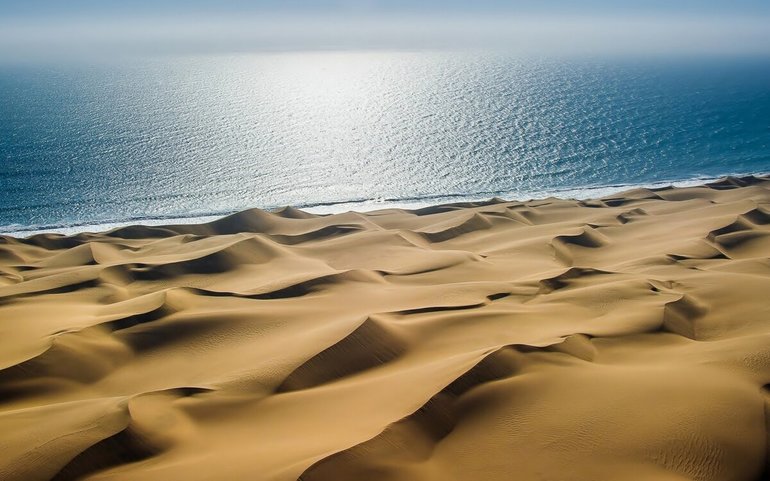 На берегах рек и морей встречаются дюны 