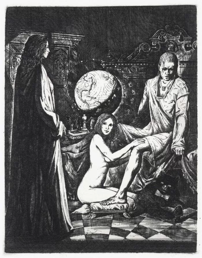 При свечах, художник Александра Федорова, 1979 год