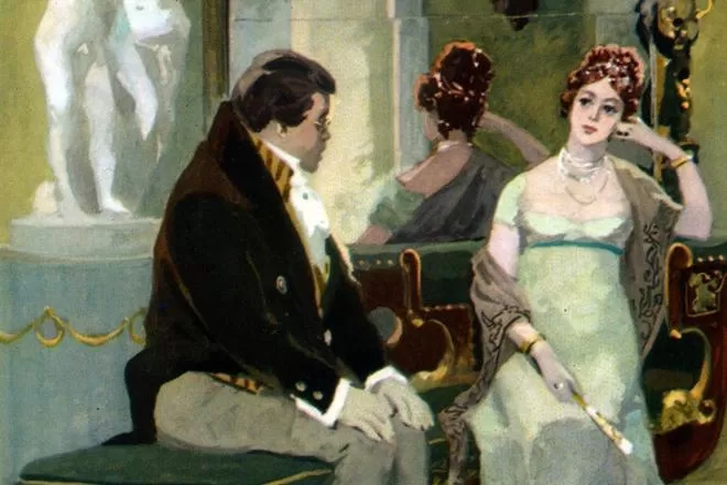 Рис. 2. Пьер Безухов и Элен Курагина. Художник А. Николаев