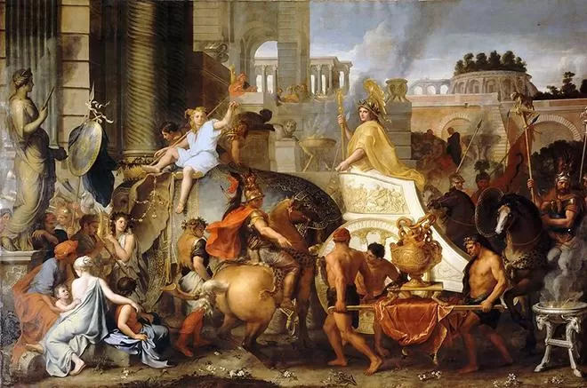 Рис. 5. Александр Македонский вступает в Вавилон. Лебрен. 1664 год