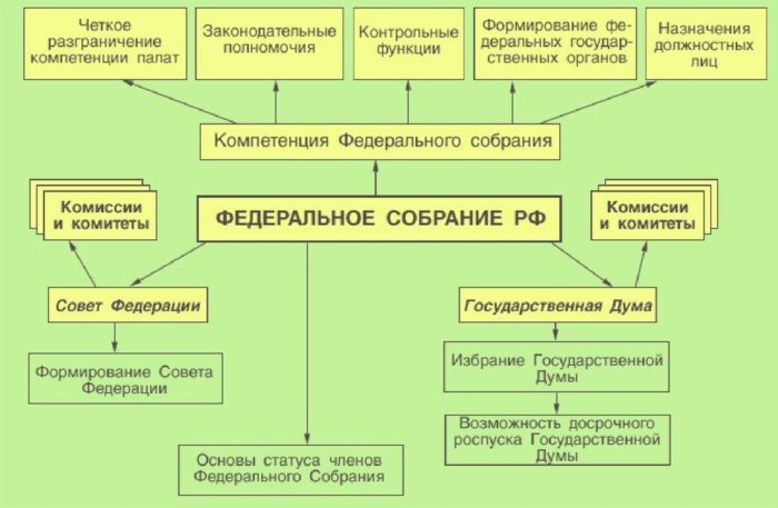 Рис. 2. Законодательная власть Российской Федерации